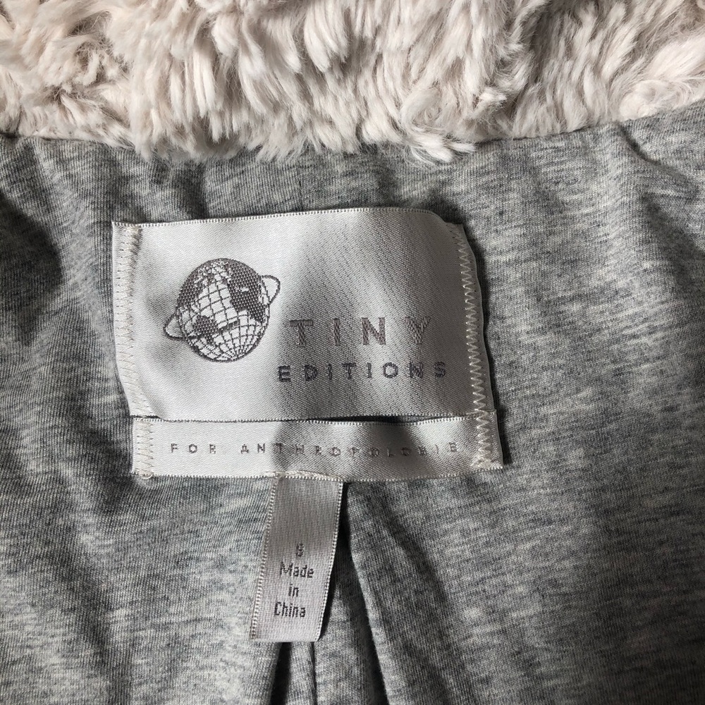 White faux fur free people hoodie
